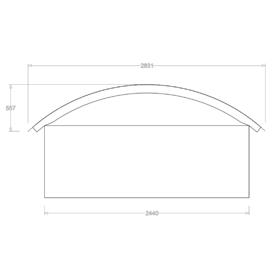 XL Shepherd Hut Roof Frame Kit (2.44m Width)