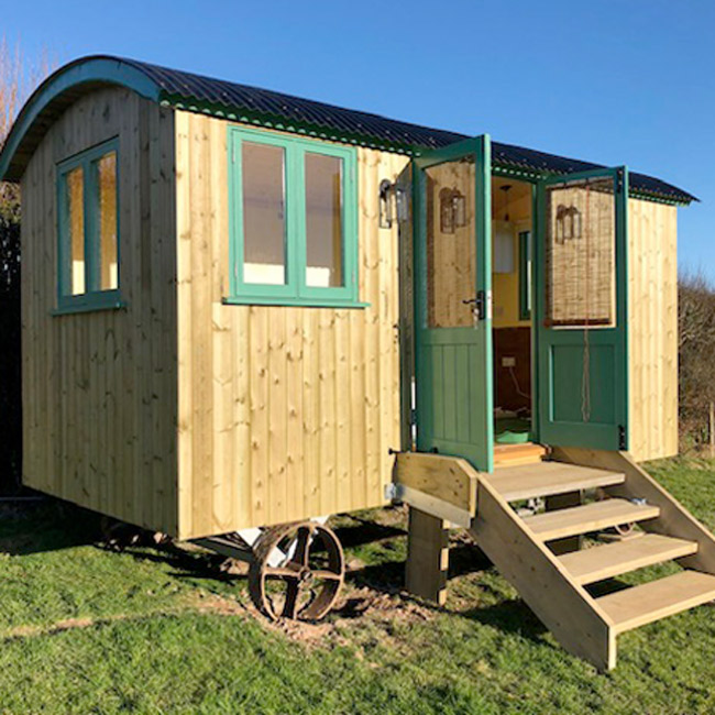 Completed Shepherds Hut - Timber Cladding