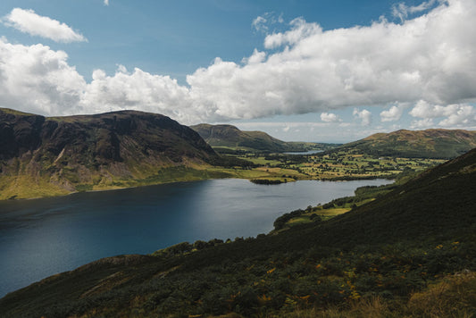 The water and mountains of the Lake District.