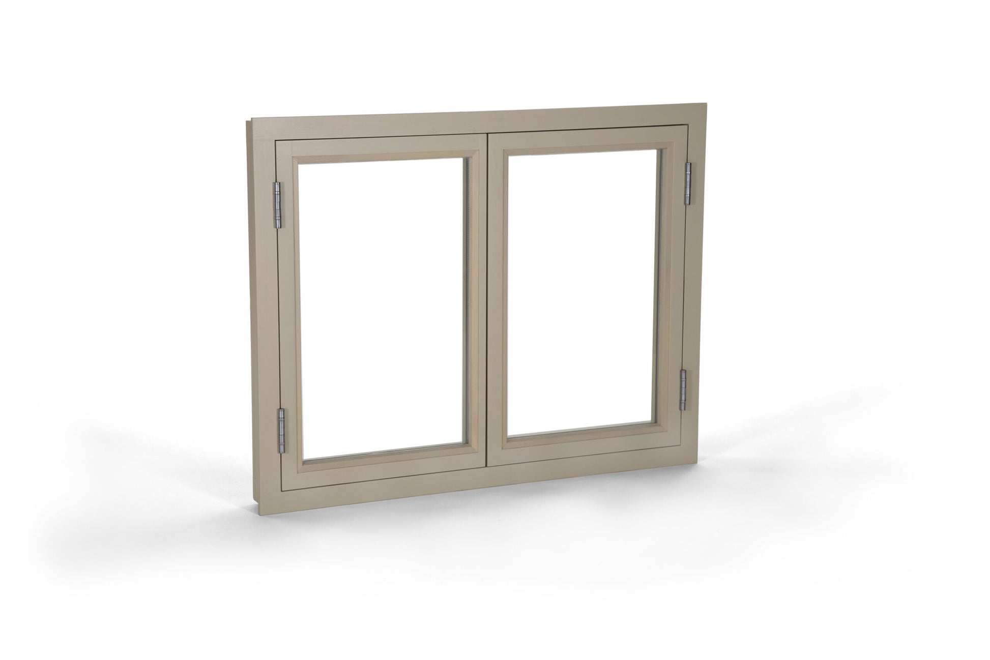 Beige Large Double Casement Window.