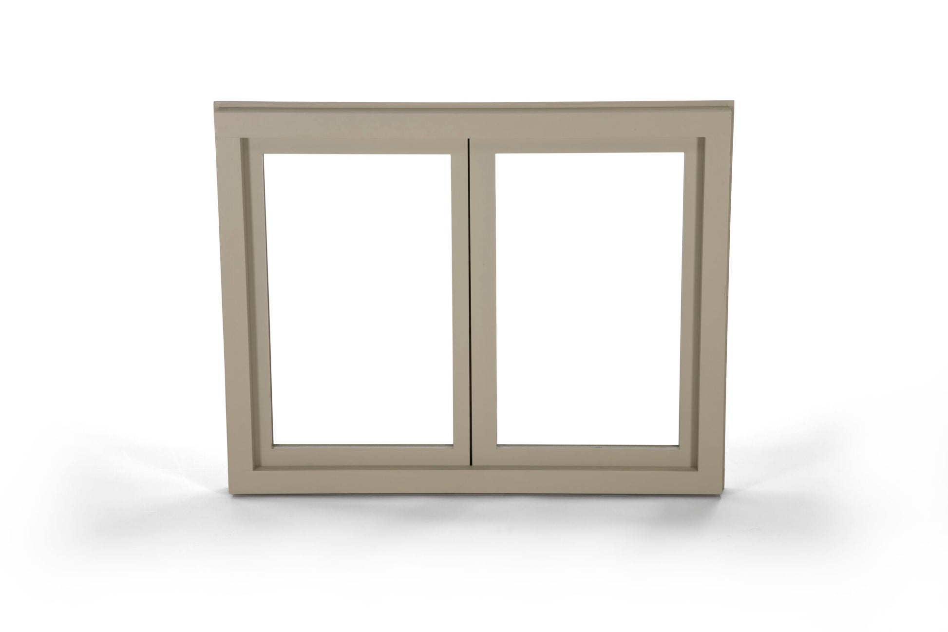 Beige Small Double Casement Window.